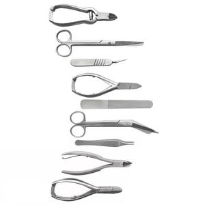 Premium Manual Surgical Toenail Removal Cuticle Pushers Nippers <b>Scissors</b> Stainless Steel Podiatry Chiropody Instrument Set 16Pcs - Product Image 2