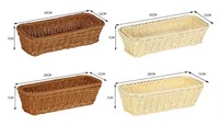 Panier de rangement pour couverts de cuisine d'hôtel et de restaurant, en rotin tressé rectangulaire, pour baguettes, couteaux et fourchettes, design flexible