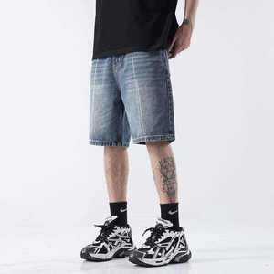 Streetwear Vintage <b>Short</b> Half Pants Loose Work <b>Shorts</b> Fashion <b>Men's</b> <b>Shorts</b> Denim <b>Jean</b> <b>Shorts</b> <b>Men</b> Custom Summer Wholesale Rate - Product Image 4