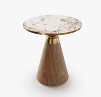 Table d'appoint gigogne moderne de qualité supérieure pour petits espaces, mobilier de maison, design bois, fer et verre