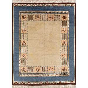 Tapis en laine noué à la main Nuray Green, motif géométrique, pour la décoration du salon, rectangle pour couloir 9x12, pour usage domestique - Product Image 1