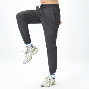 Ensemble de yoga 2 pièces taille haute respirant en nylon 75 % et élasthanne 25 % avec logo personnalisé, soutien-gorge push-up et pantalon à cordon de serrage et revers, grandes tailles - Product Image 4