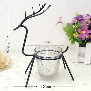 Portavelas creativo en metal con marco de ciervo, perfecto para fiestas de cumpleaños y decoración de celebración de Navidad, artículos de decoración festiva - Product Image 3