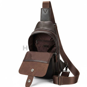 Durable Fashion Leather Cross Body Bag for Men with Adjustable <b>Shoulder</b> <b>Strap</b> and Spacious Storage for Travel Work and Daily Use - Product Image 3