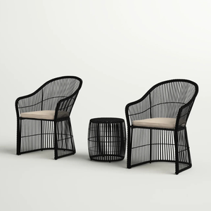 ชุดโต๊ะเก้าอี้สวนกลางแจ้งสไตล์โมเดิร์นฟาร์มเฮาส์ ทำจากอะลูมิเนียมและหวายสังเคราะห์  เป็นมิตรกับสิ่งแวดล้อม ปรับแต่งได้ รับประกัน 5 ปี - Product Image 2