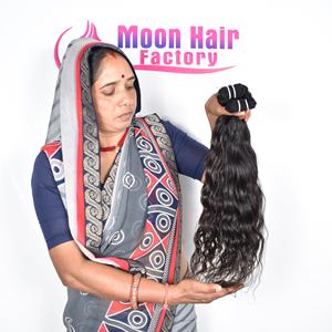 Producto 100% Natural, Cabello Humano con Aspecto Natural, Extensiones Onduladas de Calidad Sin Procesar Disponibles a Precios de Mayoreo - Product Image 5