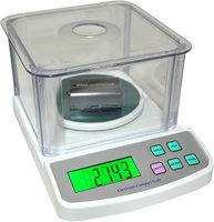 Balanza Analítica Electrónica CISCO CISCO-591, Plástico Blanco Transparente, 0.1mg 220g, Báscula Digital Precisa para Laboratorio, Farmacia y Química