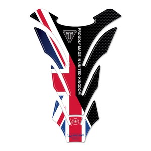 Adesivi Protettivi 3D per Serbatoio su Misura Tipo Union Jack in Carbonio per Moto Triumph Modello Compatibile - Product Image 2