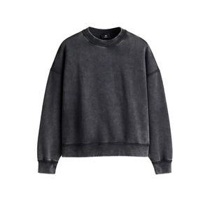 Sudadera de algodón de gran tamaño de alta calidad, sudaderas informales de cuello redondo, ropa ajustada, embalaje personalizado - Product Image 5