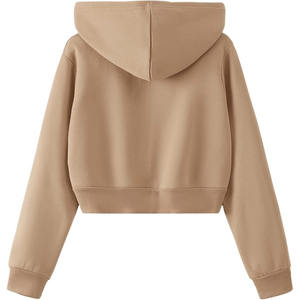 เสื้อครอปมีฮู้ดของผู้หญิงเสื้อสเวตเตอร์ผ้าฝ้ายพิมพ์ลาย - Product Image 2