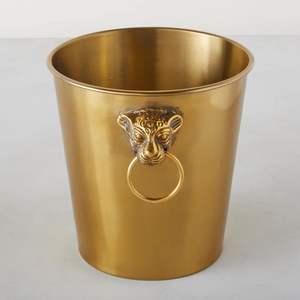 Elegante cubo de hielo de latón de estilo antiguo para enfriar bebidas de vino y champán en bodas o eventos especiales - Product Image 3