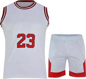 Maillot de basket-ball pour garçons/hommes, uniforme de basket-ball 2 pièces, kit sans manches pour adultes, ensemble léger - Product Image 3
