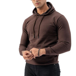 Sudadera con Capucha para Hombre, 100% Algodón, Felpa, Bordada, Colores Sólidos, Tejido Liso Teñido, Logotipo Personalizado, Antiencogimiento, Colorida, Invierno - Product Image 2