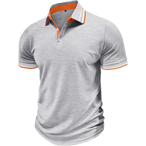 เสื้อโปโลอเนกประสงค์มีซิปสำหรับผู้ชาย, เสื้อยืดคอวีอเนกประสงค์สำหรับใส่เล่นกอล์ฟหรือเที่ยวกลางคืน - Product Image 5