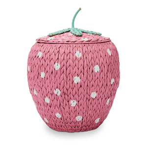 Panier de rangement tressé pour enfants de grande qualité, en jacinthe d'eau, pour la décoration de la chambre d'enfant. - Product Image 3