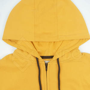 Sudadera con Capucha y Cremallera para Mujer, 100% Algodón, Diseño Casual y Elegante para Invierno, Color Sólido, Logotipo Frontal, Venta al Por Mayor - Product Image 3