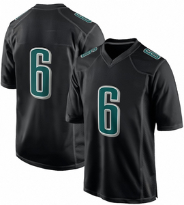 Maillot de football américain respirant de haute qualité 2025, taille personnalisée, manches courtes, grande taille, avec des caractéristiques antibactériennes et de séchage rapide - Product Image 6