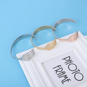 Bysonglezai braccialetti creativi alla moda per uomo e donna bracciale forchetta da festa a tre colori - Product Image 1