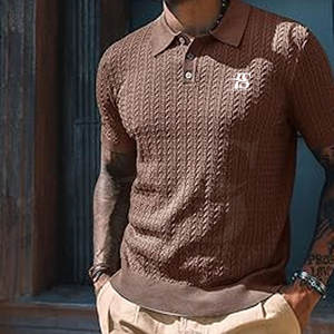 Polos de punto hechos en el mejor material Personalice su propio diseño Polo de punto de nuevo estilo - Product Image 3