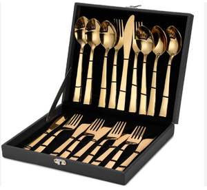 Ensemble de couverts en acier inoxydable avec poignée en vichy rouge, 4 pièces, service de table quotidien, couverts élégants et joyeux, design festif, lave-vaisselle - Product Image 5