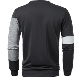 Sweat-shirt décontracté pour hommes pull à manches longues Streetwear col rond sweat à capuche en polaire unie pour l'automne hiver vêtements chauds - Product Image 3