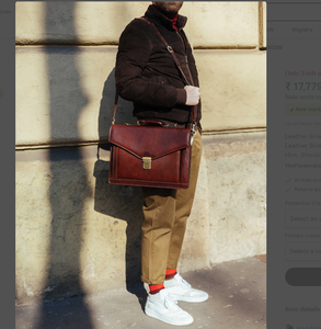 Leather <b>Briefcase</b>,Brown Leather <b>Briefcase</b>, Mens Leather <b>Briefcase</b>, Laptop Bag Gifts for Him Leather <b>Briefcase</b> Man - Product Image 1