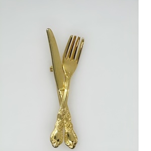 Cubiertos de alta calidad de latón hechos a mano, juego de tenedor y cuchillo para hoteles y cafés, juego de tenedor y cuchillo de latón - Product Image 2