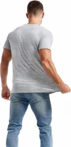 Camiseta de cuello redondo de diseño básico para hombre, hecha a medida con ajuste regular y servicio OEM sólido, método de tejido de punto de entrega rápida - Product Image 5