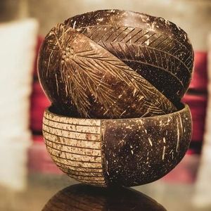 Cuenco de coco natural hecho a mano sostenible, cuenco decorativo para servir, venta al por mayor, duradero, ligero, de Vietnam - Product Image 3