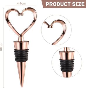 Tapón de botella de vino en forma de corazón Corchos reutilizables a prueba de fugas para botella estándar Cubierta de vino elegante - Product Image 6