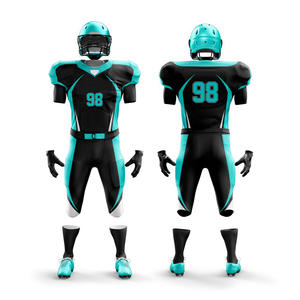 Vêtements de sport personnalisés de la meilleure qualité 100% polyester pour les équipes de football américain avec manches courtes et couleurs différentes - Product Image 4