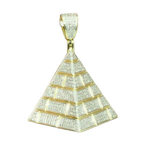 สร้อยคอจี้รูปทรงพีระมิดประดับเพชรคุณภาพสูง ขายดี |   เครื่องประดับฮิปฮอปสุดหรู ได้รับการรับรองจากผู้ที่ไม่ใช่ฝ่ายใดของบริษัท สำหรับทั้งชายและหญิง - Product Image 1