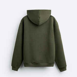 Fabricant Hommes Hiver 100% Coton Polaire Fermeture Éclair Lourd Épais Solide Surdimensionné Haute Qualité Hoodies - Product Image 5