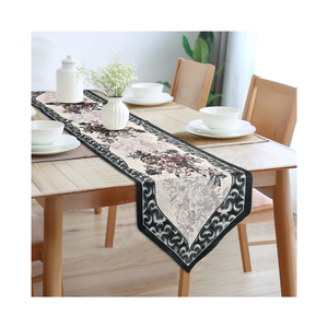 Light Up Holiday Meals With 100% Cotton Embroidered Greyish Printed <b>Table</b> Runner 160 GSM 90 Inch Boho India GOTS Certified DHL - Product Image 2