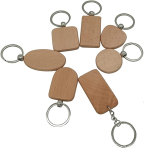 Llaveros de madera de moda Fabricación Llavero en blanco para tamaño pequeño y venta caliente pieza de diseño de producto artesanía natural - Product Image 5