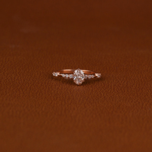 Bague de fiançailles en diamant de laboratoire en or rose 18KT Design fait à la main Style tendance pour les femmes pour les fêtes et les cadeaux - Product Image 1