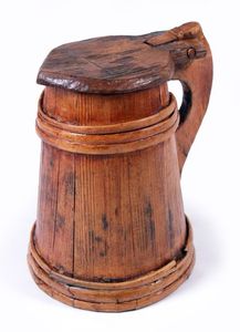 <b>Handmade</b> Ceramic Beer <b>Mug</b> Wood and Handle Handcrafted Wholesale Tankard for Home Use - Product Image 6
