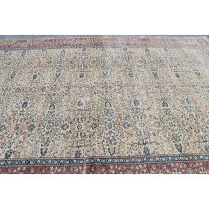 Tapis vintage surdimensionné 7,3x11,5 pi (224x350 cm), tapis turc en laine bleu camouflage - Product Image 5