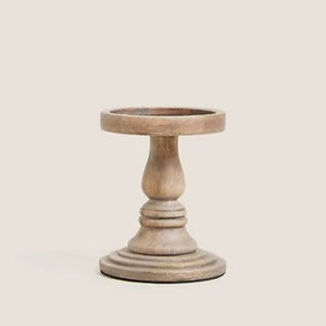 Porte-bougie en bois au design minimaliste pour une décoration intérieure moderne mettant en valeur une esthétique propre et naturelle - Product Image 1