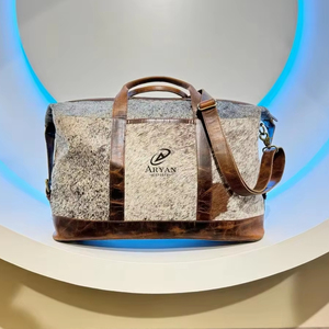 New Handmade 100% Natural Hair on Cowhide <b>Duffle</b> <b>Bags</b> Stylish Genuine <b>Leather</b> Perfect Travel <b>Bag</b> Western Luggage <b>Bags</b> for Unisex - Product Image 1