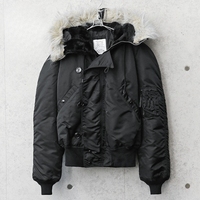 Blouson aviateur N2B vintage années 90, style hip-hop, coupe oversize, Y2K, imperméable, tactique, pour la chasse, en nylon rembourré, col montant, manteau d'hiver rétro