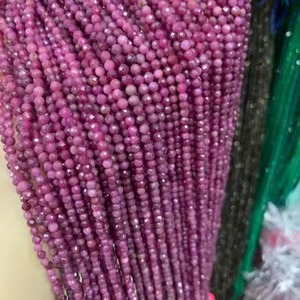 Mehrajudin Gems Super Quality Natural Glass Filled Rondelle <b>Beads</b> 8mm Ruby Stone Multi Faceted Cutting Third Party <b>Beads</b> - Product Image 1