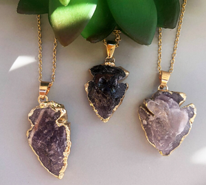 Colgante de punta de flecha de cuarzo amatista Natural cristales piedras curativas colgante de flecha de cuarzo rosa para regalos DIY - Product Image 5