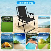 Chaise longue pliante d'extérieur pour jardin, patio, plage, pêche, pique-nique, camping