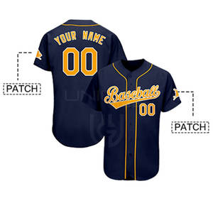 Ropa deportiva Jersey de béisbol de color personalizado Jersey de béisbol de secado rápido Slim Fit Hombres Jersey de béisbol - Product Image 5