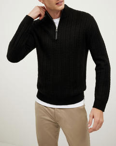 Suéter de polo de moda y con estilo para hombre, prendas de punto Premium Slim Fit 100%, Jersey de algodón suave con logotipo personalizado y bordado - Product Image 1