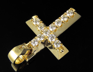 Pendentif croix en diamant Moissanite VVS glacé en argent 925 collier à breloques Jésus Hip Hop pour cadeau d'anniversaire - Product Image 3