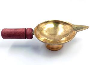 ตะเกียงน้ำมันทองเหลืองทรงกลม ดีปาก สำหรับพิธีกรรม งานแต่งงาน ตกแต่งสไตล์อาร์ตเดโค ดีไซน์อินดัสเทรียล ของขวัญจาก HF Industries - Product Image 3