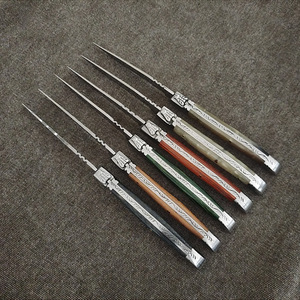 Couteau <span class=keywords><strong>de</strong></span> <span class=keywords><strong>poche</strong></span> pliant classique <span class=keywords><strong>de</strong></span> style français avec manche en résine, couteau tactique EDC en acier inoxydable pour le camping en plein air - Product Image 2
