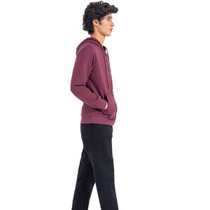 Top des tendances Sweats à capuche en molleton de couleur unie de haute qualité pour hommes avec fermeture éclair Winter Essentials en vente - Product Image 6